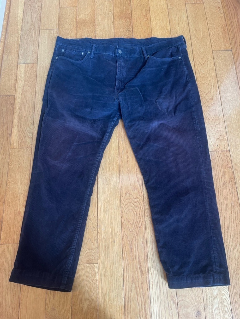 Levi’s 511 Slim Fit Corduroy Pants Men 42 Navy Blue Ribbed Texture Workwear